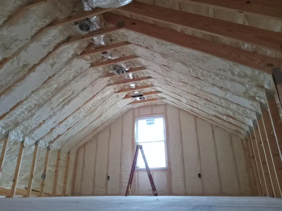 Spray foam roofing application for Crawl Space Insulation project in Chisago City
